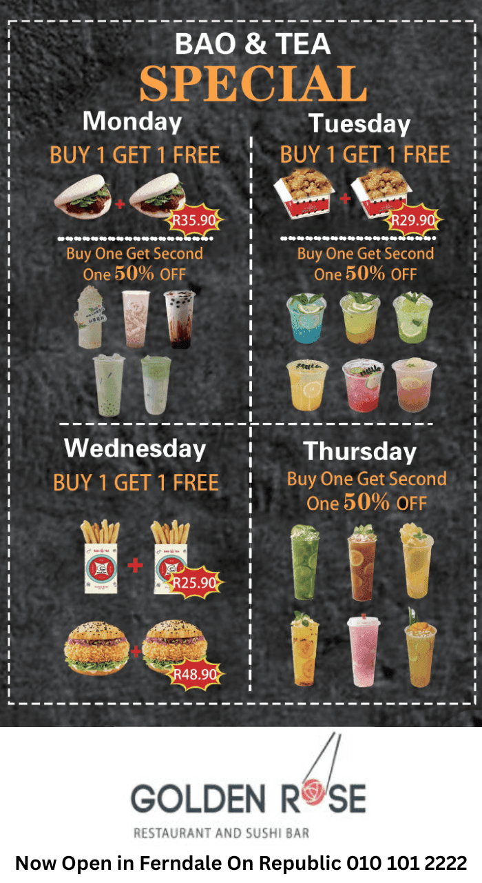 A menu for a fast food restaurant