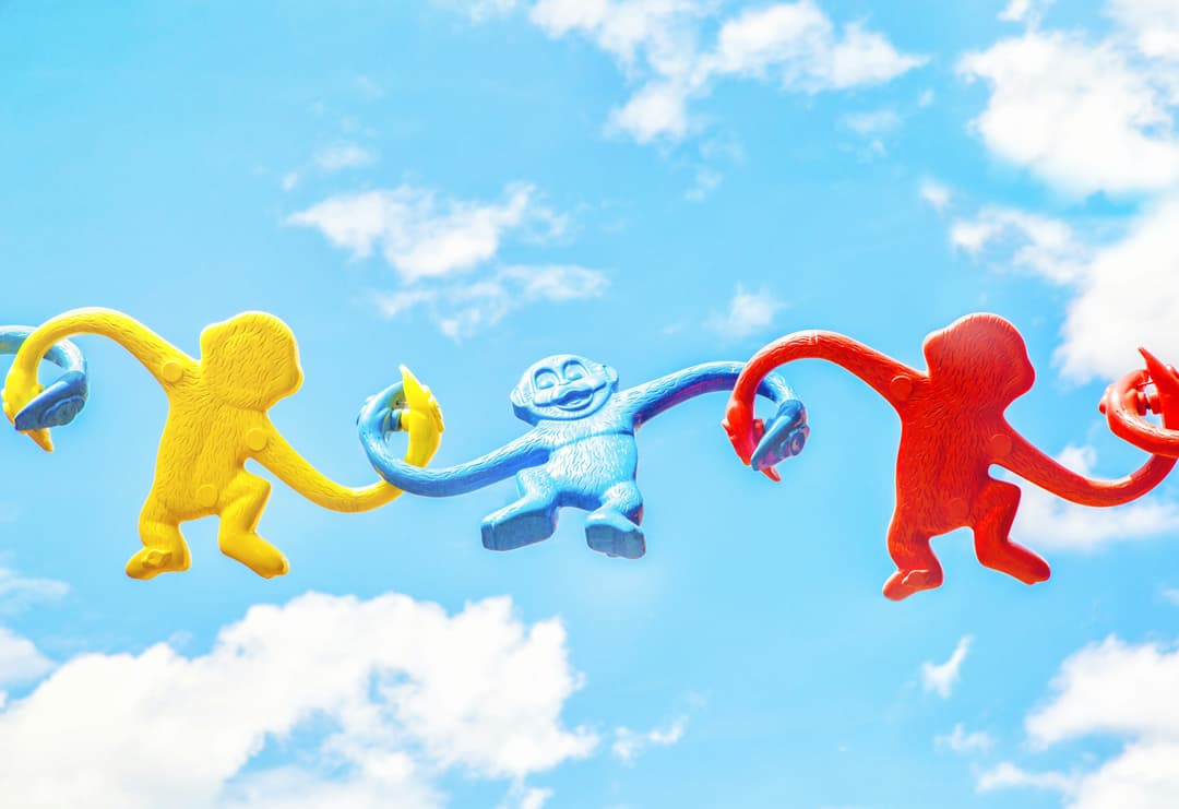 A group of colorful kites flying in the sky