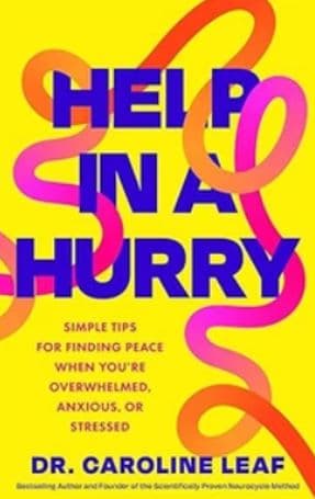The cover of a book titled help in a hurry