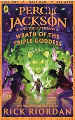 A book cover with a cat surrounded by witches