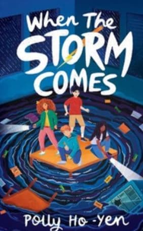 A book cover of when the storm comes