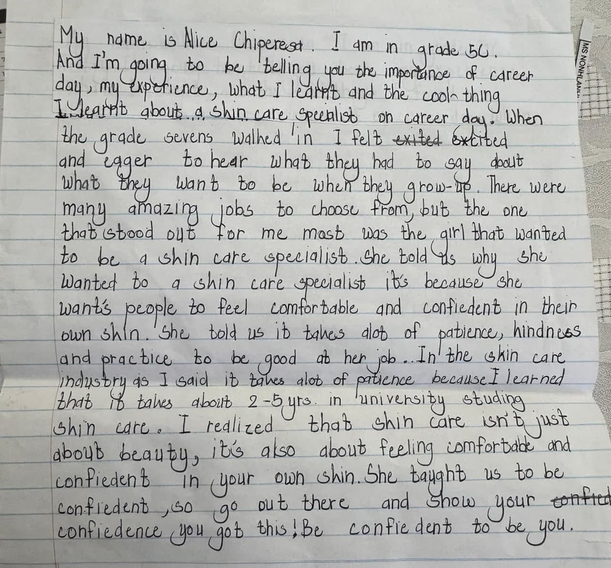 A piece of paper with writing on it