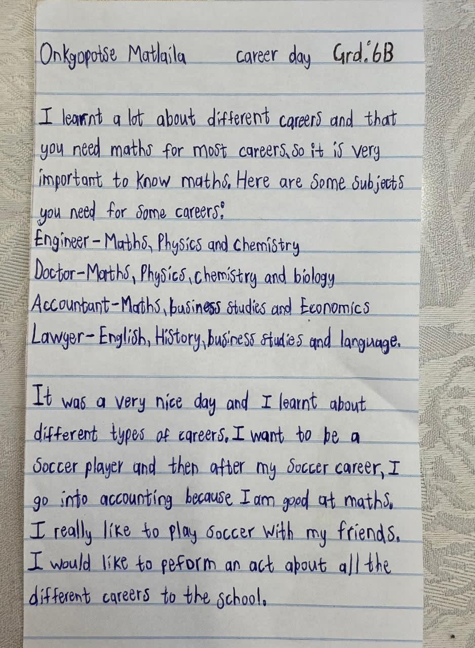 A piece of paper with writing on it