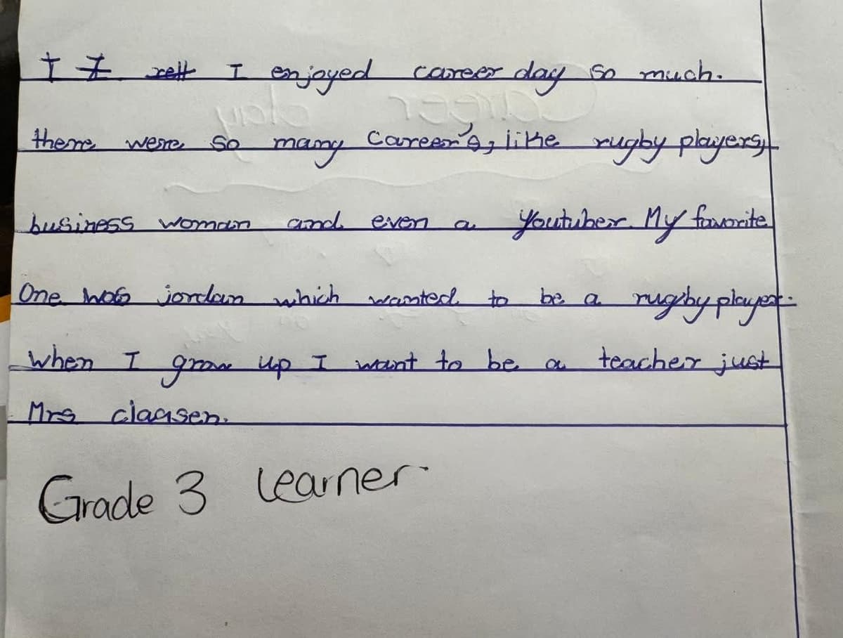 A close up of a piece of paper with writing on it